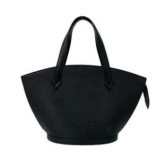 Louis Vuitton Black Leather Handbag Tote Bag (Pre-Owned)