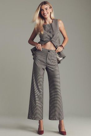 Maeve The @merricksart Colette Crop Houndstooth Pants by Maeve
