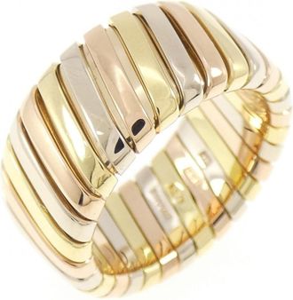 Bulgari Yellow Gold (18K) Pink Gold (18K) White Gold (18K) Band Ring (Pre-Owned)