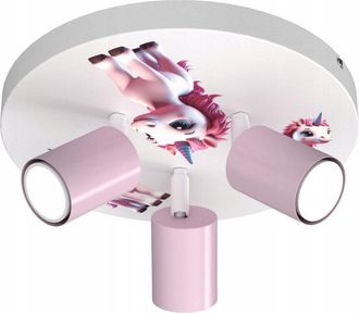OEM L&aacute;mpara De Techo Infantil Para Ni&ntilde;a, Unicornio, Led, Polonia