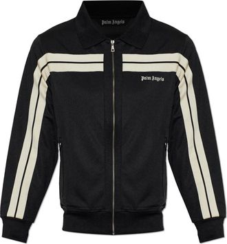 Palm Angels Sudadera con cremallera y logo bordado - Sweatshirts & Hoodies - Hombre - Negro - 2XL