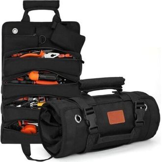 OEM Bolsa De Herramientas, Bolsa De Herramientas Grande De Lona, Bolsa De Herramientas Multifuncional Con Ruedas, 6 Bolsillos, Resistente A Desgarros Y Pe