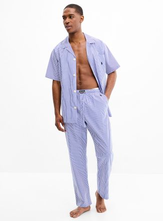 Polo Ralph Lauren Polo Shirt Ralph Lauren - Mens Blue-toned poplin pyjama pant