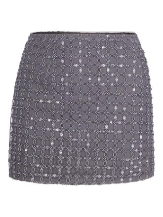 Rotate sequin-embellished mini skirt - Grijs