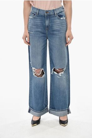 7 For All Mankind Palazzo Jeans with Distressed Design 29cm size 27