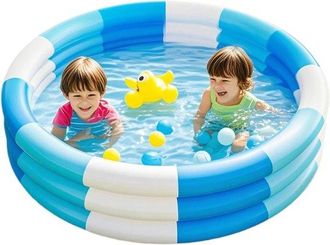 OEM Piscina Hinchable - Piscina Infantil - Piscina Azul Para Beb&eacute;s Y Piscina De Bolas - Piscina Familiar De Pvc Para El Verano - 145 X 25 Cm