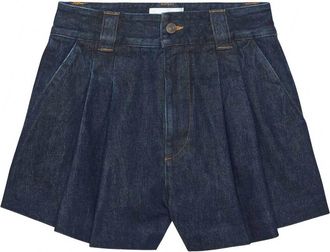 Frame Denim Womens High Waist Structural Short In Blue