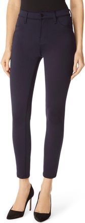 J Brand Alana High Waist Crop Scuba Knit Skinny Jeans in Navy at Nordstrom, Size 27