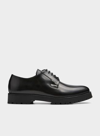 Simons Mens Glossy leather derby shoes Men