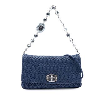 Miu Miu Pre-owned Miu Miu Matelasse Nappa Crystal Chain Satchel Ladies WS615X629WELJ94F