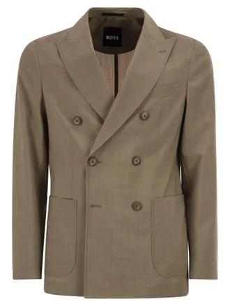 HUGO BOSS Zweireihiger Blazer aus Schurwolle