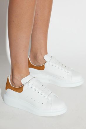 Alexander McQueen Leather Sports Shoes, Womens, White