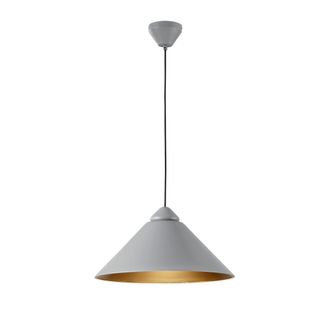 Luce-Ambiente-Design L&aacute;mpara de techo de metal gris con pantalla c&oacute;nica