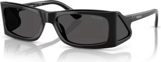 Prada Stijlvolle Zwarte Zonnebril - unisex - Zonnebrillen - Zwart - 56 MM - Accessoires
