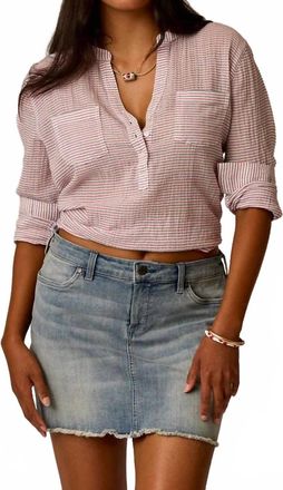 Carve Designs Dylan Gauze Shirt In Captain Stripe
