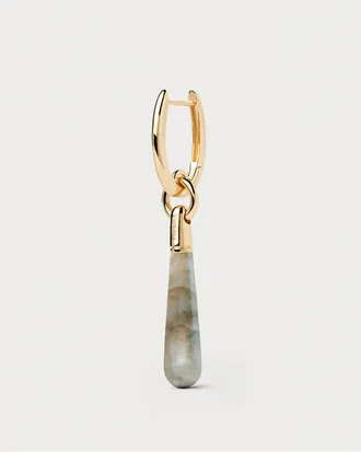 PD Paola Womens Large Drop Pendant Earrings In Gold/labradorite