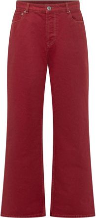 Ami Red Relaxed Mid Rise Jeans