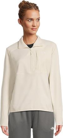 The North Face TNFtm Performance Fleece 1/4 Zip Womens Coat White Dune : 2XL, Elastane/Polyester