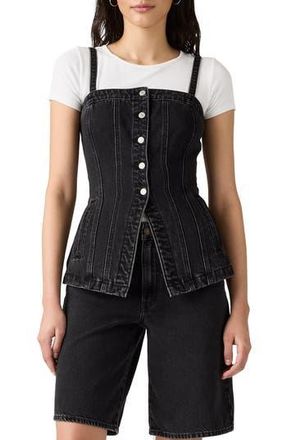 Levi's Tailored Denim Bustier Top in Open Mind Vest at Nordstrom Rack, Size X-Small