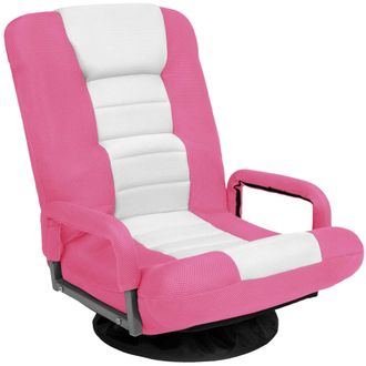 Best Choice Products 360-Degree Swivel Gaming Floor Chair w/ Armrest Handles, Foldable Adjustable Back