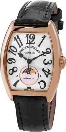 Franck Muller Pre-owned Franck Muller Curvex Silver Guilloche Pattern Dial Ladies Watch 7500 SC AT F0 L