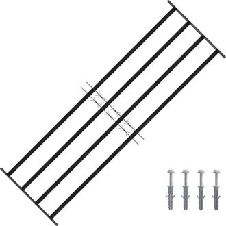 vidaXL vidaXL Griglia Finestra Nero 175 x 60 cm Acciaio verniciato a polvere