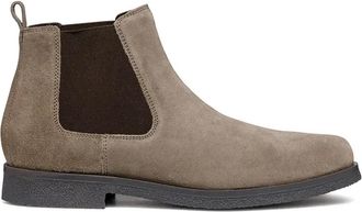 Geox pull-tab chelsea boots - men - Calf Suede/Fabric/Fabric/Rubber - 45 - Grey