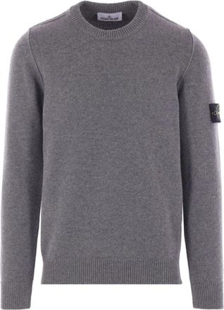 Stone Island Grijze Sweaters voor Mannen - Heren - Ronde hals truien - Grijs - S - Truien & Vesten