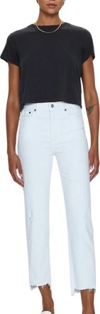 Pistola Denim Charlie High Rise Straight Jeans In Vintage White