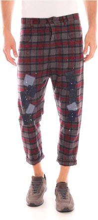 Daniele Alessandrini Jeans - Heren - Vrijetijds broeken - Veelkleurig - W33 - Wol - Broeken