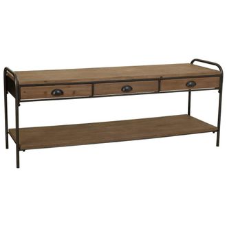 Wanderlust Deco Aparador de madera y metal marr&oacute;n 149x38x58h cm