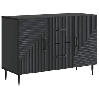 vidaXL Aparador Con Caj&oacute;n Negro 89 X 34,5 X 60 Cm Madera De Ingenier&iacute;a Vidaxl