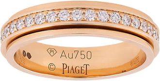 Piaget 18k Rose Gold Alliance Possession Diamond Ring, Size 50