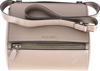 Givenchy Pre-owned Womens Medium Pandora Box Shoulder Bag in Beige Leather - One Size