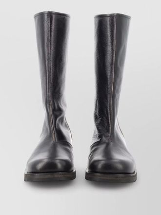 Our Legacy mid calf block heel round toe boots