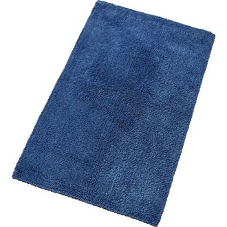 Christy Reversible Deep Pile Thick Cotton Bath Rug in Deep Sea at Nordstrom