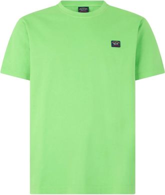 Paul & Shark T-shirt met korte mouwen - Heren - T-shirts - Groen - L - Katoen - Tops