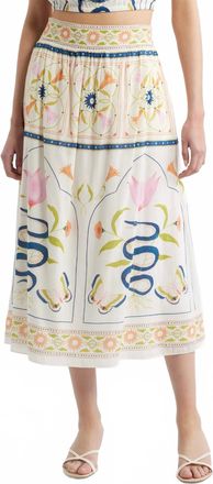 Cleobella Elliott Midi Skirt In Montecito Print