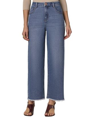 Wit & Wisdom Wit & Wisdom Mid Blue Wyatt Skyrise Round Up Wide Leg Boyfriend Jean