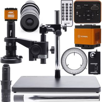 OEM Microscopio Digital Individual 10a + Iluminaci&oacute;n Led Ajustable 60x + C&aacute;mara orange Pro 4k + Brazo 10a