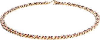Thom Browne RWB Grosgrain Chain Belt in Gold Low Lead Nikel Free 703 at Nordstrom