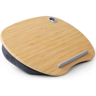 OEM Soporte Para Port&aacute;til - Plataforma De Bamb&uacute; Con Coj&iacute;n De Licra Y Microbolas - Para Cama O Sof&aacute; - 1 Unidad