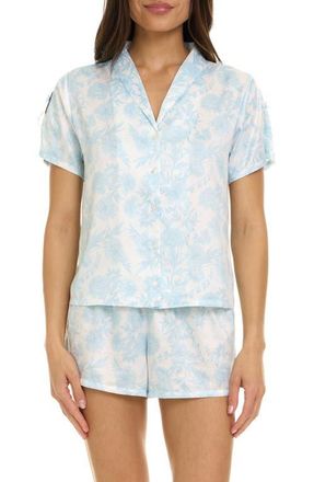 Flora Nikrooz Odessa Floral Satin Pajamas in Light Blue at Nordstrom, Size X-Small