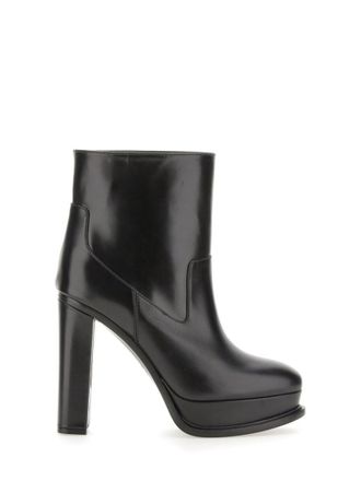 Alexander McQueen Black Leather Boots