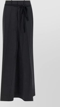 Maison Margiela wide leg trousers belt loops tie detail