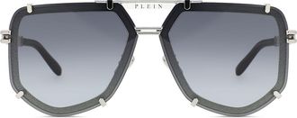 Philipp Plein SPP132 0K07 Womens Sunglasses Black Size 66