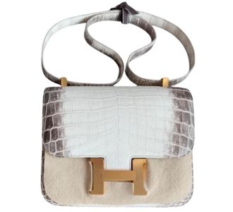 Herm&egrave;s Himalaya Crocodile Constance 24 with Rose Gold Hardware
