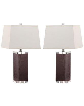 Safavieh Deco 27In Leather Table Lamp