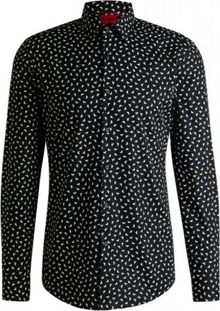 HUGO BOSS Overhemden, Heren, Zwart, XL, Formal Shirts