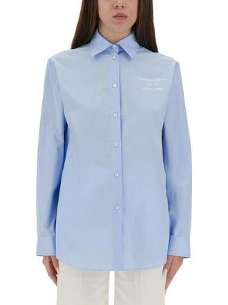 Moschino Tailored Shirt With Embroidered Logo
